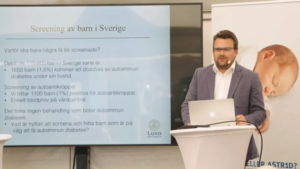 Markus Lundgren föreläsning i Almedalen. Foto.